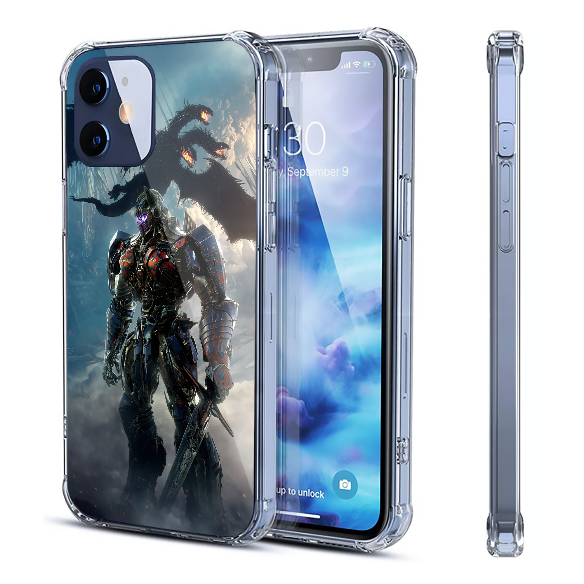 （画像用） Transformers トランスフォーマー 【iPhone 12シリーズ対応】透明スマホケース（クリアソフトケース）